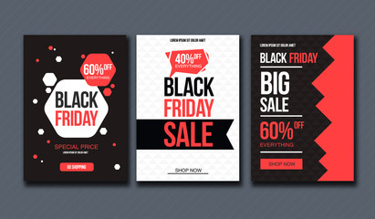 Black friday sale design template. conceptual layout for web and print.