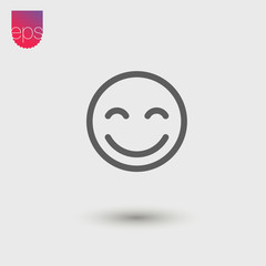 Poster - Smiling Face Simple Vector Icon. Vector Emblem. Vector Pictogram Clipart