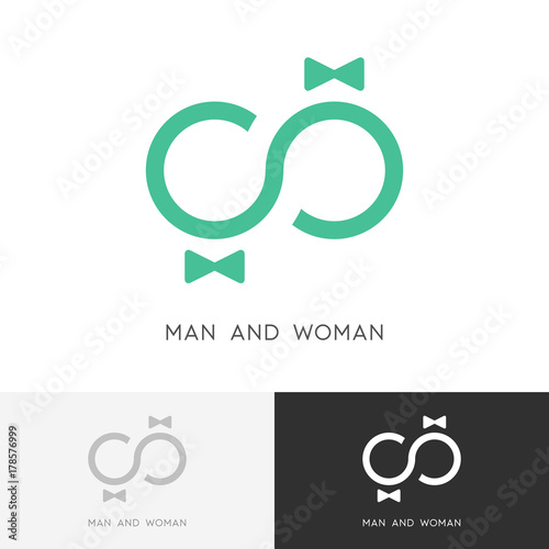 Man And Woman Logo Love Infinity Symbol Groom Man And Woman Logo Love Infinity Symbol Groom Bride Wedding
