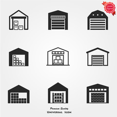 Warehouse icon set