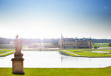 General View Of The Chateau De Chantilly, France