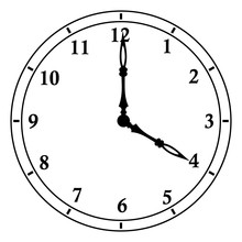 Clock Dial Face Vector Illustration