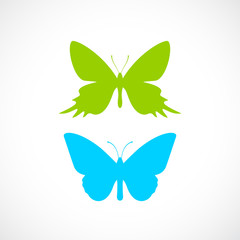 Wall Mural - Butterfly vector silhouette icon