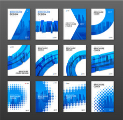 Wall Mural - Brochure cover design layout set  for business and construction.