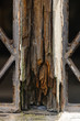 canvas print picture - Wet rot on a window of an old building