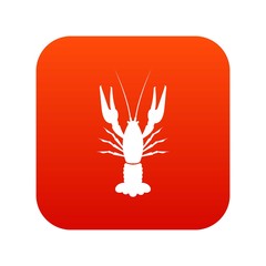 Wall Mural - Lobster icon digital red