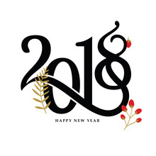 Vector Illustration Card With A Greeting Of The New Year