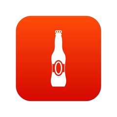 Wall Mural - Bottle of beer icon digital red