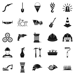 Poster - Tool icons set, simple style