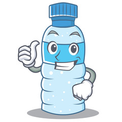 Wall Mural - Thumbs up bottle character cartoon style