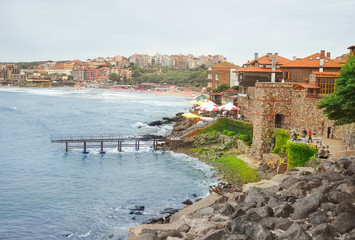 Sticker - Beautiful view of sea and resort town