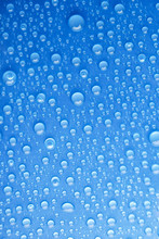 Water Drops On Car Window, Closeup