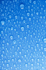 Poster - Water drops on car window, closeup