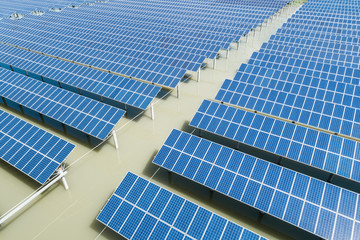 Sticker - aerial view of the solar power station