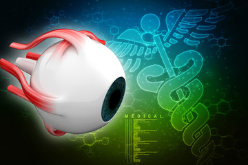 Poster - 3d rendering Human eye structure