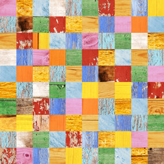 Poster - Seamless background with wooden patterns