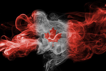 Wall Mural - Canada flag smoke