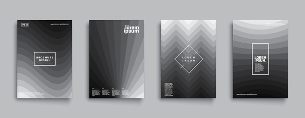 Poster - monochrome covers design. geometric shapes multiply. eps10 vector.