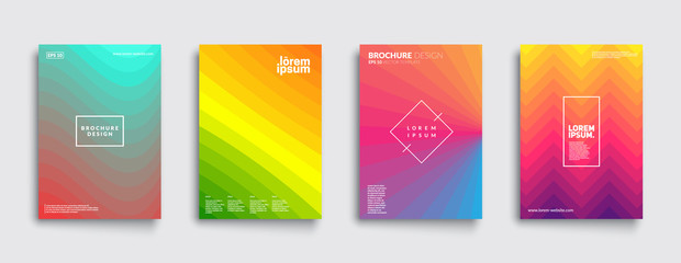 Poster - minimal covers design. cool geometric gradients. eps10 vector.