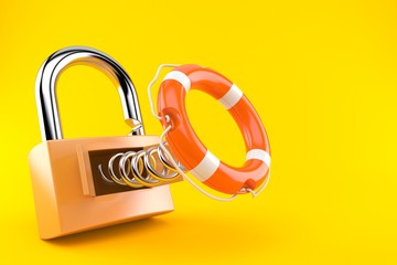 Poster - Padlock with life buoy