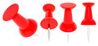 © cherezoff - Collection of various red push pins