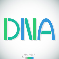 Logo dna structure. Vector pattern of the molecule. Icon for the company