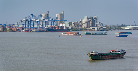 Wall Mural - Port of Saigon, Ho Chi Minh City, Vietnam, Southeast Asia