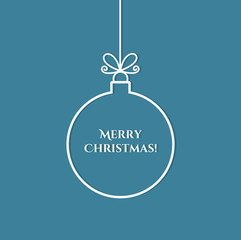 Canvas Print - christmas bauble ornament outline shape