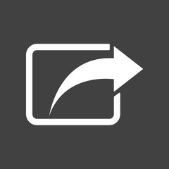 Wall Mural - share icon - simple flat design isolated on grey background, vector