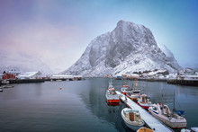 Hamnoy Fishing Village On Lofoten Islands, Norway 