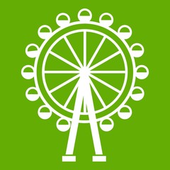 Wall Mural - Ferris wheel icon green