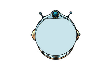 Wall Mural - space helmet, isolated on white background