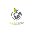 Healthy Food Logo. 