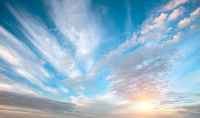 Wall Mural - Sunrise summer sky panorama