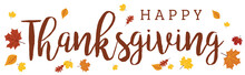 Happy Thanksgiving Wide Banner On White Background 1