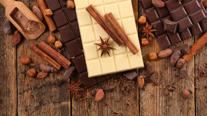 Wall Mural - assorted chocolates and spices