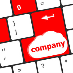 Leinwandbilder - computer Keyboard key with company button. Business concept
