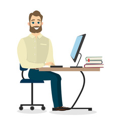 Aufkleber - Isolated sitting businessman.