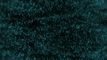 Poster - figures hover in space. cinematic background. seamless loop.