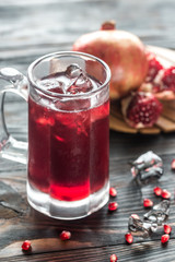 Canvas Print - Glass of pomegranate juice