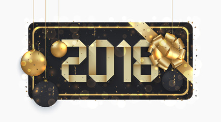 Wall Mural - vector modern christmas or 2018 happy new year winter holiday invitation card
