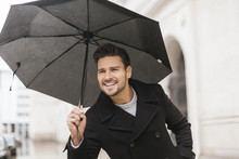 Man In The Rain Free Stock Photo - Public Domain Pictures