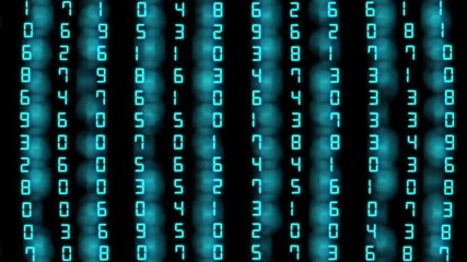 Poster - rows of figures run in different directions. cinematic background. seamless loop.