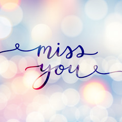 Canvas Print - miss you lettering