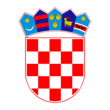 Croatian Coat Of Arms, Official Colors And Proportion Correctly.