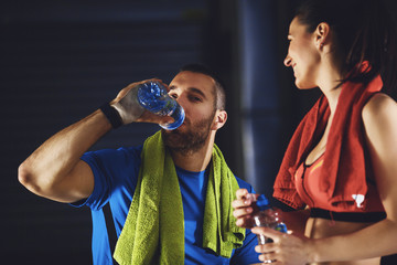 Wall Mural - Couple after training