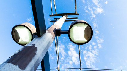 Street Light shining bright on the street.