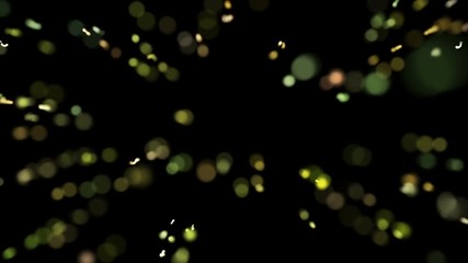 Poster - golden rain slowly sparkles over the camera