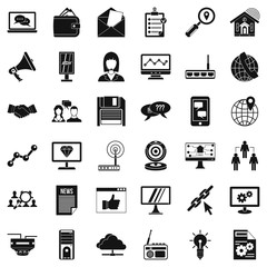 Poster - Operator icons set, simple style