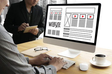 Poster - Web Design layout sketch drawing Software Media WWW and Graphic Layout Website development project
